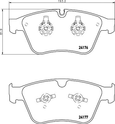 HELLA PAGID 8db355020031 -  Комплект тормозных колодок, дисковый тормоз